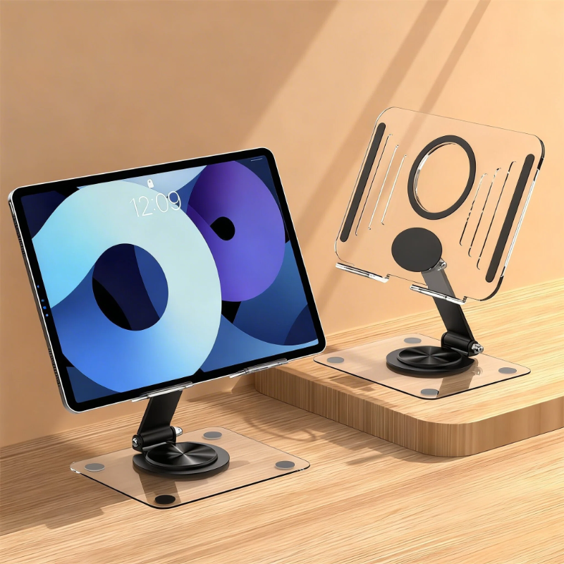360° Rotatable Metal Acrylic Phone & Tablet Stand