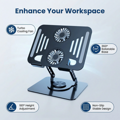 Rotatable Laptop Stand with Cooling Fan
