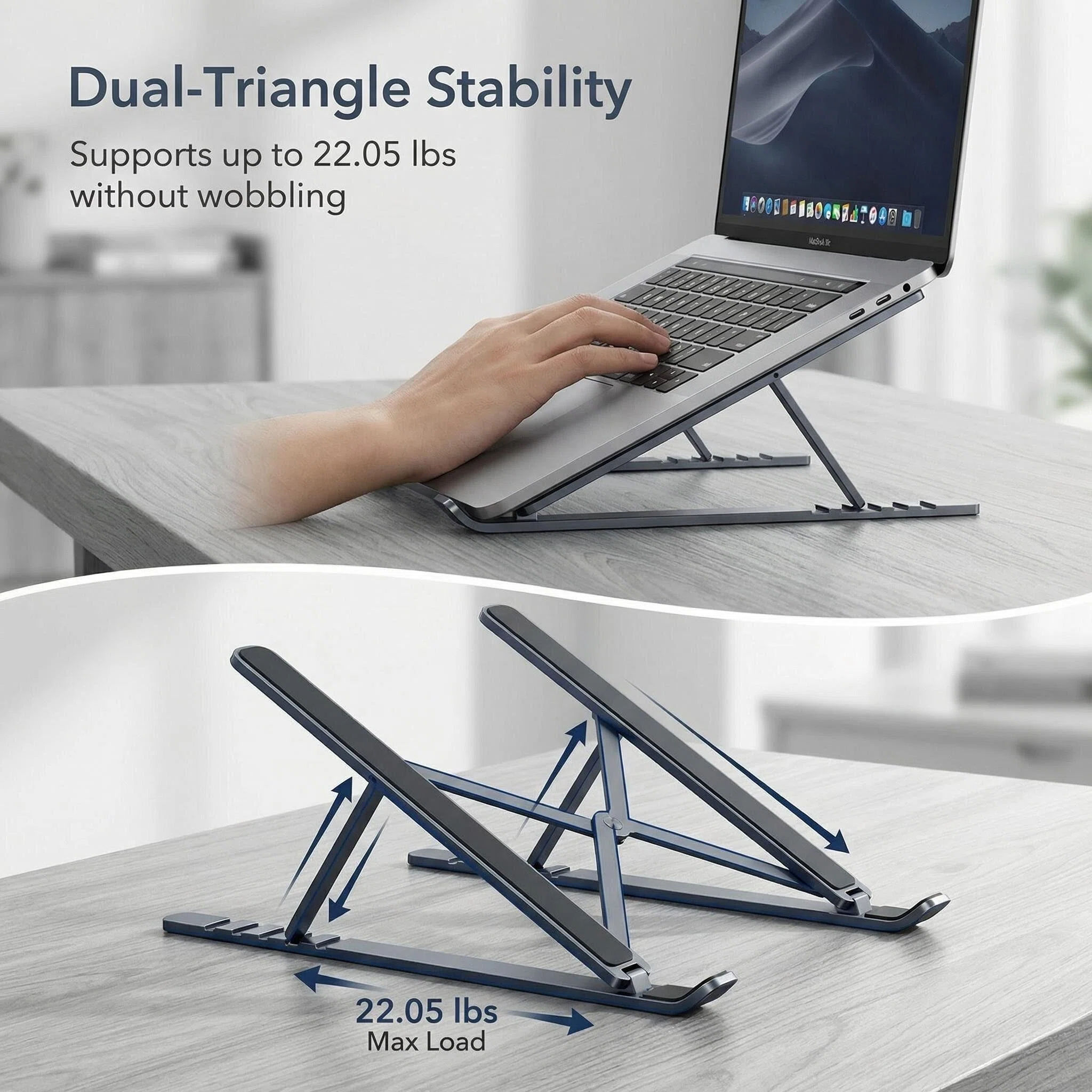 Adjustable Foldable Alloy Laptop & Tablet Stand