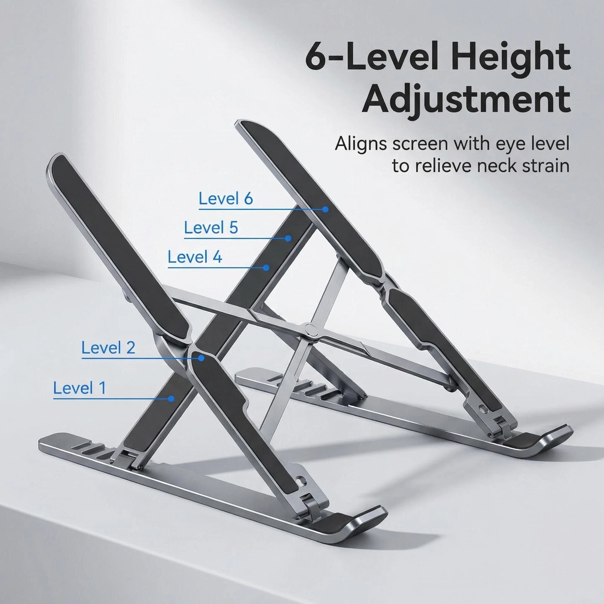 Adjustable Foldable Alloy Laptop & Tablet Stand