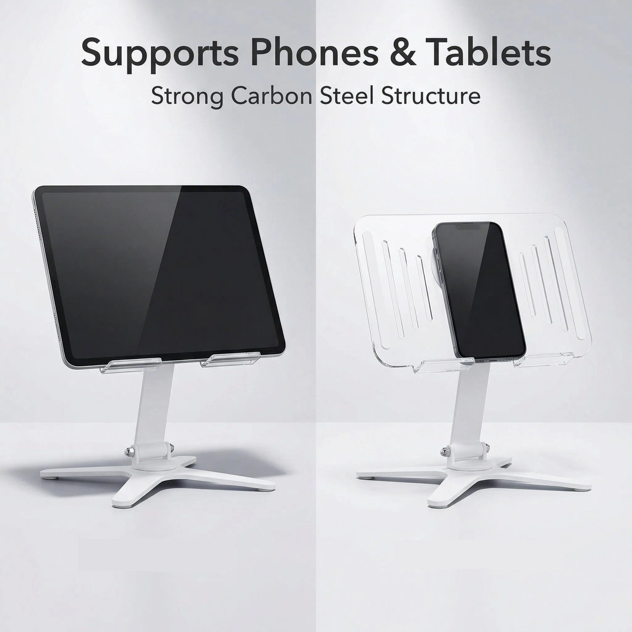 360° Rotatable Metal Acrylic Phone & Tablet Stand